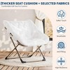 Folding  Chair for Adults, Comfy Faux Fur Reading Lounge Chair with Plush Cushion & Metal Legs, No Assembly, Space-Saving,Dorms - 4 of 4