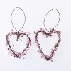 Transpac Wire Hanging Hearts w/Red Beads Set of Home Decorations Set of 2 Valentines - 2 of 2