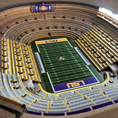 LSU Tigers Stadium-Inspired 26" LED Lighted End Table with Storage