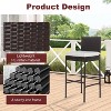 BestMassage Modern Bar Stools Set of 2 Wicker Patio Bar Chairs, Brown - 3 of 4