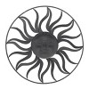 Metal Sunburst Indoor Outdoor Round Wall Decor with Distressed Copper Like Finish Brown - Olivia & May - image 3 of 4