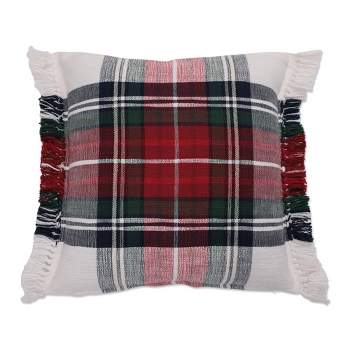 18"x18" Plaid Christmas Indoor Square Throw Pillow - Pillow Perfect