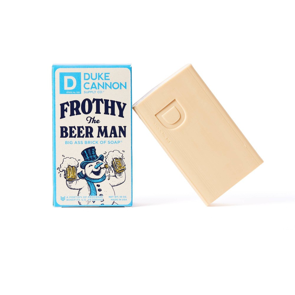 6021225 SOAP BAR WOOD/SNLWD 10OZ Duke Cannon Frothy the Beer Man Woodsy/Sandalwood Scent Soap Bar 10 oz 1 pk