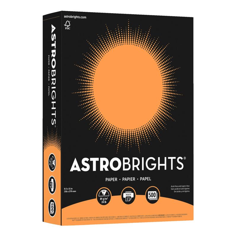Astrobrights Premium Color Paper, 8-1/2 x 11 Inches, Cosmic Orange, 500 Sheets, 1 of 6