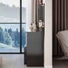 Makeup Vanity Desk with Mirror and Light, Makeup Vanity Table with Stool, Dressing Table with Drawers Open Storage for Bedroom Small Space - 4 of 4