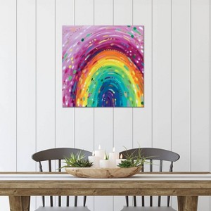 iCanvas Pink Rainbow by Sarah Coey Canvas Print Wall Art - 1 of 3