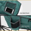 Arrowhead Outdoor Oversized Heavy-Duty Club Folding Camping Chair w/External Pocket, Cup Holder, Portable, Padded, Moon, Round, Bag (Forest Green) - 3 of 4