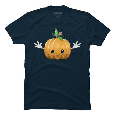 Men's Design By Humans Halloween Pumpkin Monster 6 By LironPeer T-Shirt