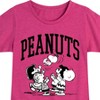 Girls' - Peanuts - Collegiate Group Fitted Short Sleeve Graphic T-Shirt - 2 of 4