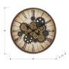 FURNIinspire Wall Clocks Round Gear Mechanism Hanging Clock Living Room Decorative Timepiece Home Vintage Wall Decor, Brown, 20"*20"*2.5" - 3 of 4