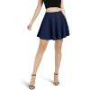Women's Basic Stretch Flared Skater Skirt - Versatile Casual Mini Skirt for Effortless Style Navy Blue Navy Blue Medium - 4 of 4