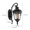 YIYIBYUS Exterior Wall Light Fixture, Waterproof Aluminium with Glass Outdoor Lanterns for Front Porch Patio Garage Hallway - 4 of 4