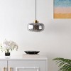 Edge 11" Pendant - PND4144 - Smoke Grey/Brass - Safavieh - 3 of 4