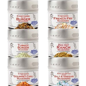Gourmet Backyard BBQ Burgers & Fries Seasoning Set - Six Pack | Gustus Vitae - 1 of 4