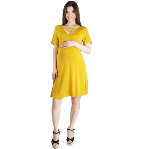 Target yellow cheap maternity dress