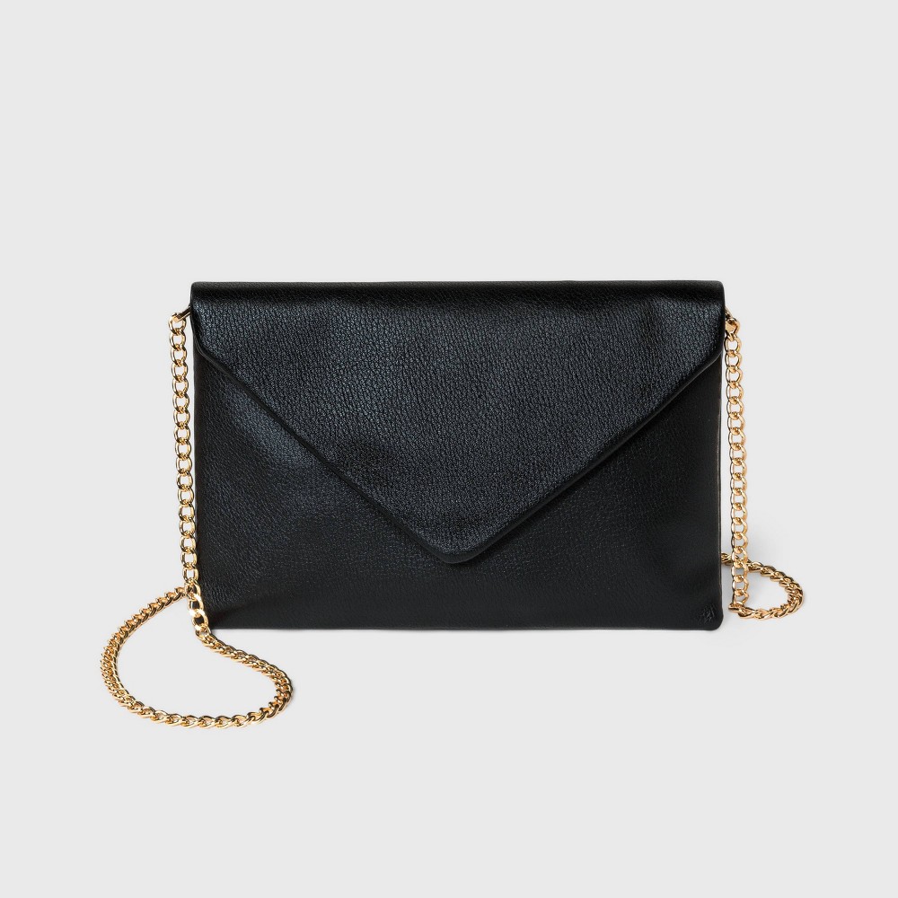 Photos - Women Bag Envelope Clutch - A New Day™ Black