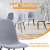 Set of 4 Dining Chairs Dinner Chairs Armless Chairs Accent Chairs with with Metal Legs - Modernluxe - 4 of 4