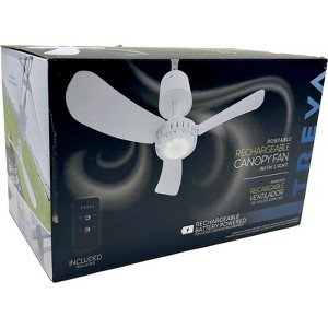 Treva 15 in. H X 15 in. D 2 speed Rechargeable Canopy Fan with Light Remote Control - 1 of 1