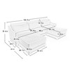 Christopher Knight Home Egbert 105" Chenille Upholstered U-Shape Sectional Sofa - 3 of 4