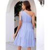 Clearlove Women's Sleeveless Flowy Mini Dresses One Shoulder Maternity Dress - 4 of 4