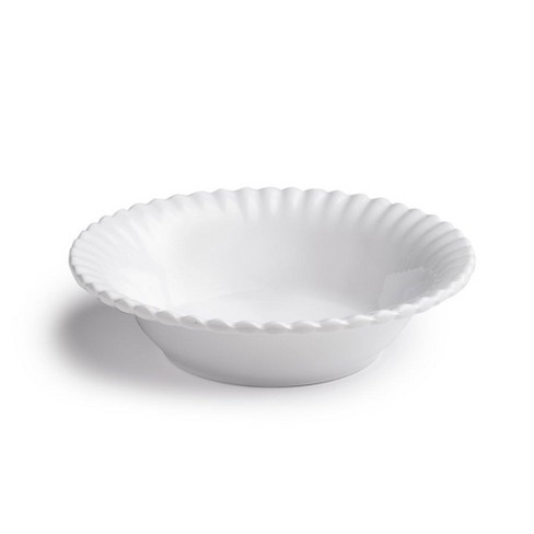 Q Home | Patio Luxe Lightweight White 8" Melamine Personal Bowl, Set of 4 - image 1 of 1