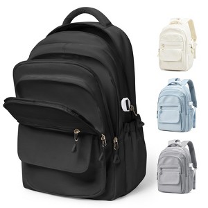 Narwey Lightweight Black College Backpack for Women Men  display picture 3