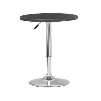 Round Adjustable Pedestal Dining Table Black - CorLiving