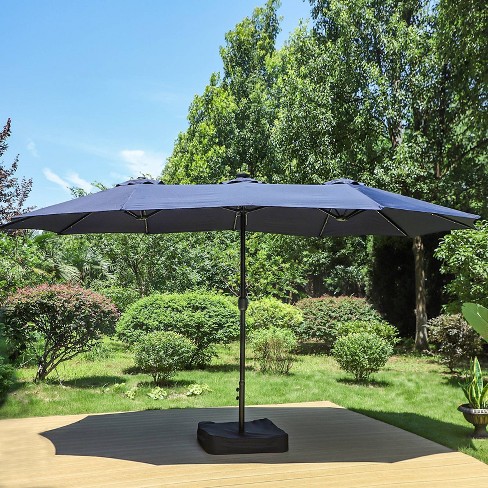 Captiva Designs 15 X 9 Rectangular, Extra Large Patio Umbrella With Lights