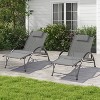 Hyleory 5-Position Adjustable Outdoor Portable Lounger with Detachable Headrest - 2 of 4