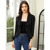 WhizMax Women's Business Casual Blazer 3/4 Sleeve Dressy Open Front Work Office Cardigan Cropped Suit Jacket - 4 of 4