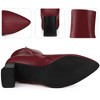 Perphy Women's Pointed Toe Zippered Block Heels Ankle Boots - 4 of 4