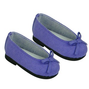 Sophia’s Suede Ballet Flat Shoes for 18” Dolls, Purple - 1 of 1