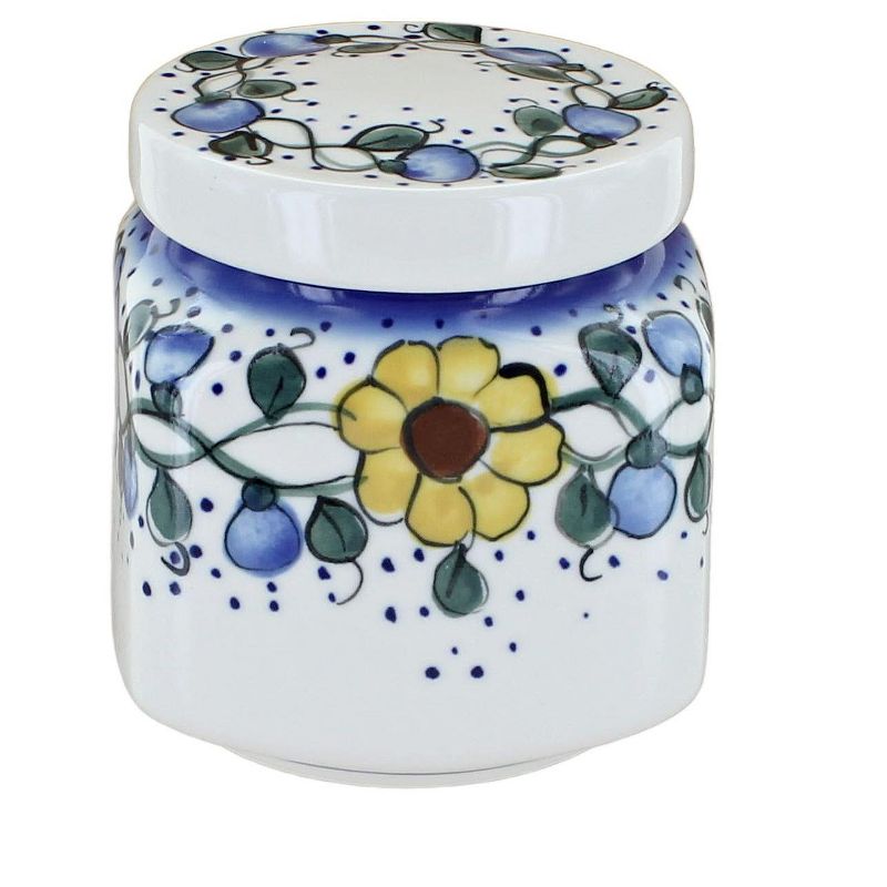 Blue Rose Polish Pottery 31C WR Unikat Small Canister, 1 of 2