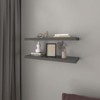 SEVOBAL Utility Storage Shelves Dallas Floating Shelf Set of Two Modern Design or Living Room, Matte Gray, 9.8"*31.5"*1.5" - 2 of 4