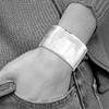 Black Bow Jewelry 37mm 14k White Gold Hammered Solid Cuff Bangle Bracelet - 3 of 4