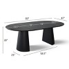 Extendable Dining Room Table,47" Wood Round Dining Table for Dining Room,Kitchen,Farmhouse-Tanpinhause - 4 of 4
