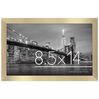 Americanflat 8.5x14 Picture Frame in Gold - Composite Wood with Shatter Resistant Glass