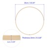 Unique Bargains DIY Wedding Decor Macrame Crafting Bamboo Wooden Floral Hoop Wreath Rings Beige 12 Pcs - 3 of 4