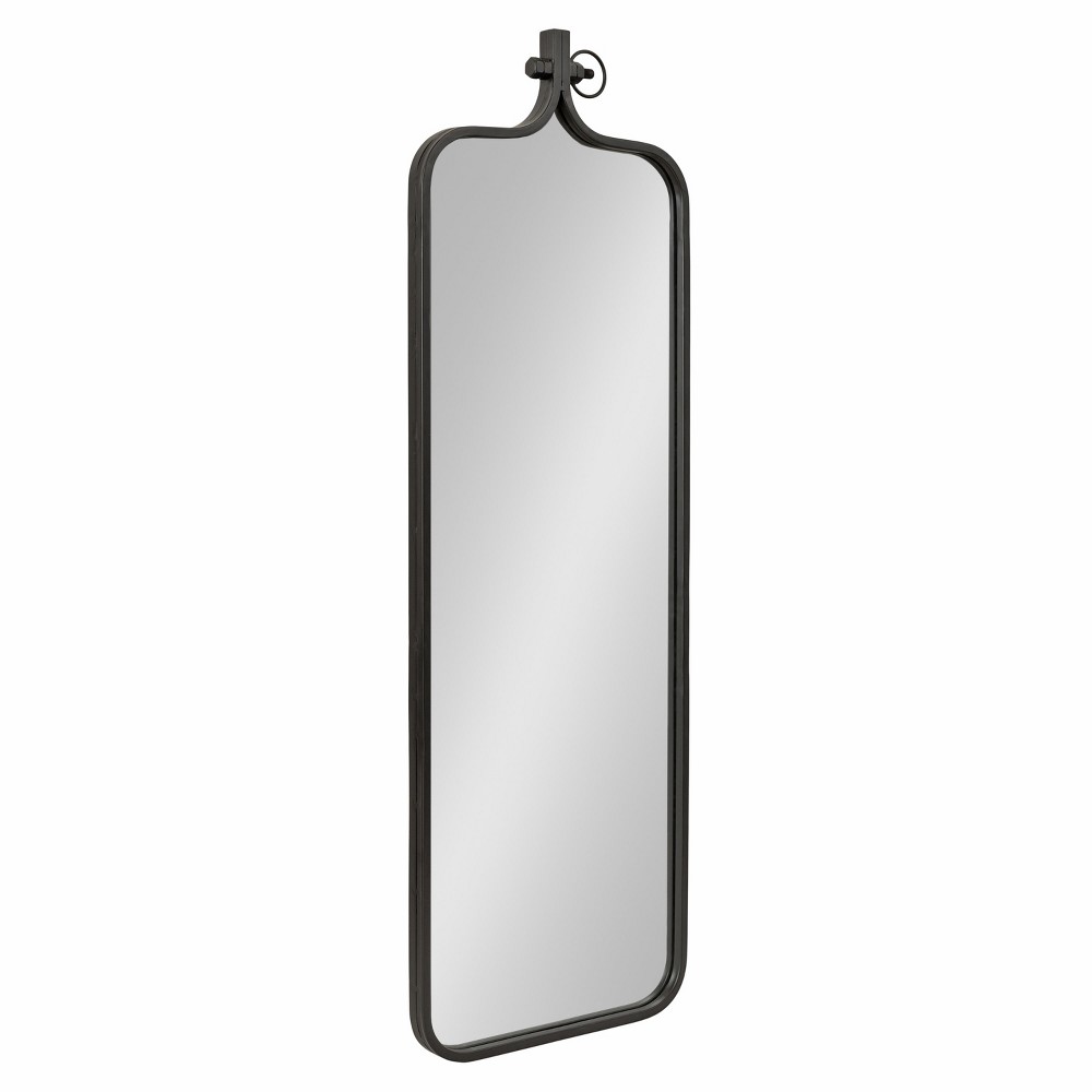 Kate & Laurel All Things Decor 16"x48" Yitro Framed Wall Mirror Black: Industrial Full-Length, No Assembly Required