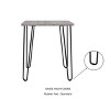 Lavish Home End Table with Hairpin Legs Woodgrain Look Gray - 4 of 4