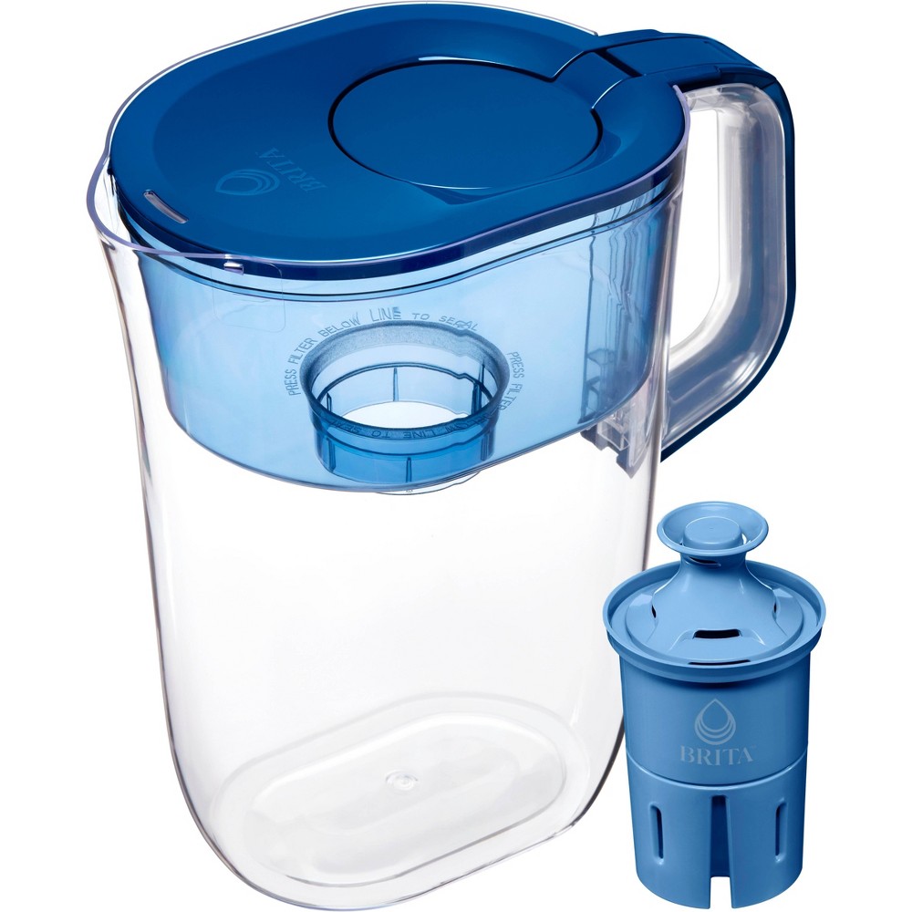 Brita Water Filter 10-Cup Tahoe Water Pitcher Dispenser with Elite Water Filter - Blue -  84665984