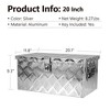 Gulches 20" Silver Aluminum Tool Box 5 Bar Tread Flat box for Truck Car Outdoor Trailer Pickup Underbody RV ATV Storage Tools Organizer w/Lock Handle - 4 of 4