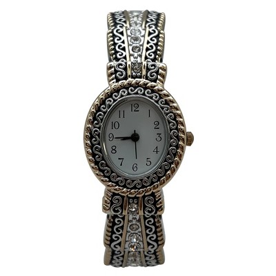 Olivia Pratt New Elegant Textured Bangle Women Watch