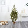 Nearly Natural 6-ft Fraser Fir Natural Look Artificial Christmas Tree with 250 Clear LED Lights, a Burlap Base and 1243 Bendable Branches - 4 of 4