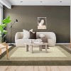 Machine Washable Runner Rug Modern Border Low Pile Non-Shedding Soft Gradient Faux Wool Print Entryway Bathroom - 2 of 4