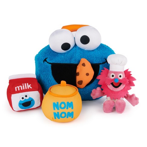 Gund Sesame Street Official Cookie Monster Gonger Playset Premium Plush Sensory Toys Playset For Ages 1 Up Blue 8 Target