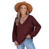 Women's Back Tie Knit Sweater with Elegant Bow Detail-Cupshe - 4 of 4