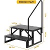COZONY RV Steps with Handrail, 2/3/4/5 Step Portable Stairs, Anti-Slip, 660 lbs Capacity, Heavy Duty Ladder for Camper, Hot Tub, Trailer, Outdoor - 2 of 4
