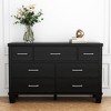 Whizmax 7 Drawer Dresser with Metal Handels, Wood Double Dresser, Storage Chest Organizers for Living Room, Hallway, Entryway - 2 of 4