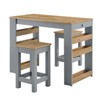 Modway Galley 3-Piece Kitchen Island and Stool Set - 3 of 4